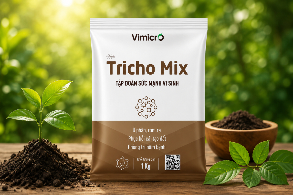 Chế phẩm sinh học Tricho Mix là dòng sản phẩm được sản xuất theo công nghệ nuôi cấy vi sinh